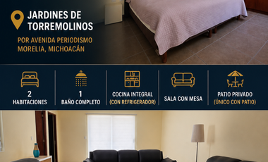 🏡 Departamento AMUEBLADO en Renta en Planta Baja | Jardines de Torremolinos, Morelia