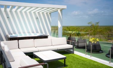 Renta Residencial en La Ceiba Mayakoba: 2 Rec. con Pádel, Gym y Rooftop (Disponible 15/07)