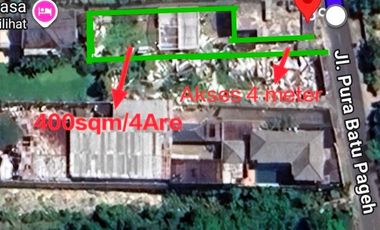 Tanah 4 are Strategis Dekat Pantai Green Bowl Disewakan, di Ungasan