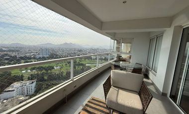 Vendo exclusivo flat de lujo con vista al Golf, piscina y 3 cocheras