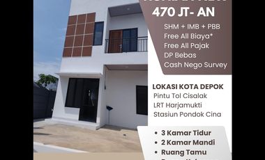 Di Jual Rumah New 2 Lantai di Sukamaju Baru Cimanggis Depok Dekat LRT Harjamukti
