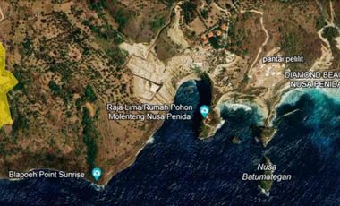 jual tanah pantai atuh pelilit Nusa penida samping tropikal glamping