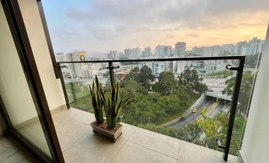 ALQUILO EXCLUSIVO DEPARTAMENTO NUEVO -COCHERA - 1 DOR. -BARRANCO LÍMITE MIRAFLORES - VISTA PANORÁMICA - PISO 16 - FULL ÁREAS COMUNES - VIGILANCIA 24/7
