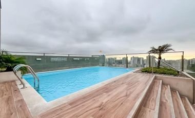 ALQUILO EXCLUSIVO DEPARTAMENTO NUEVO -COCHERA - 1 DOR. -BARRANCO LÍMITE MIRAFLORES - VISTA PANORÁMICA - PISO 16 - FULL ÁREAS COMUNES - VIGILANCIA 24/7
