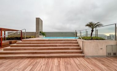 ALQUILO EXCLUSIVO DEPARTAMENTO NUEVO -COCHERA - 1 DOR. -BARRANCO LÍMITE MIRAFLORES - VISTA PANORÁMICA - PISO 16 - FULL ÁREAS COMUNES - VIGILANCIA 24/7