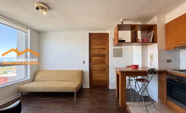 Arriendo Depto Amoblado 1D Edificio Puerto Soñado | Vista Parcial a la Bahía | $420.000
