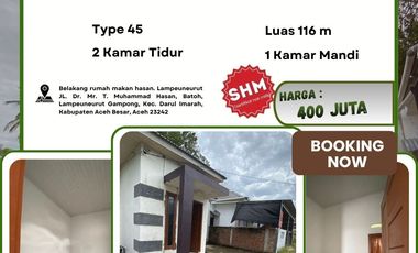 Dijual Rumah SHM -Lampeuneurut, Darul Imarah – Aceh Besar Belakang Rumah Makan Hasan