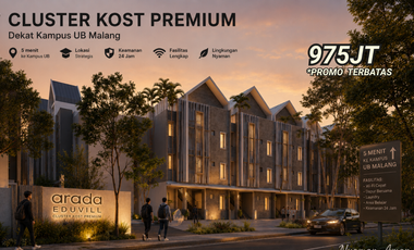 Rumah Kost Full Furnished Cuma 5 Menit Dari Kampus UB Malang
