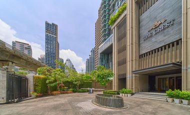 Rare Find | Spacious 2BR Combine Unit 71 SQM at The Crest Sukhumvit 34 | High Floor | Stunning West City View | Best Price/SQM in Building | Only 120m
