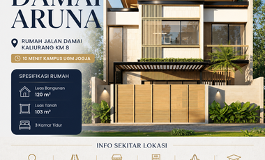 50 Meter Jl Damai Rumah 2 Lantai Type 120 Lokasi Strategis