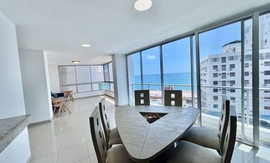 SAN LORENZO: AMOBLADO EN EDIFICIO FRENTE AL MAR CON PISCINA Y ROOFTOP