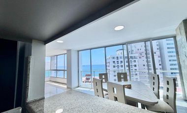 SAN LORENZO: AMOBLADO EN EDIFICIO FRENTE AL MAR CON PISCINA Y ROOFTOP