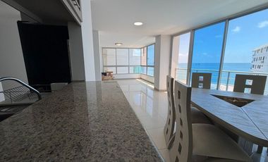 SAN LORENZO: AMOBLADO EN EDIFICIO FRENTE AL MAR CON PISCINA Y ROOFTOP
