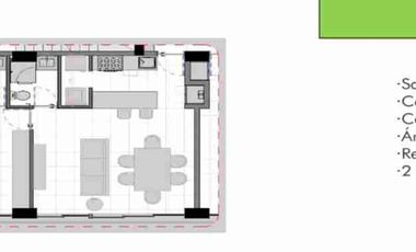 Precioso Departamento Amueblado en renta una recámara torre Aeva