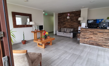 Departamento Estudio Amoblado, Edificio Espacio Ginebra, Excelente Conectividad