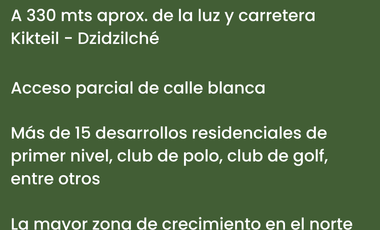 Mérida Yucatán / 1,000 m2 / Escrituración inmediata trato directo