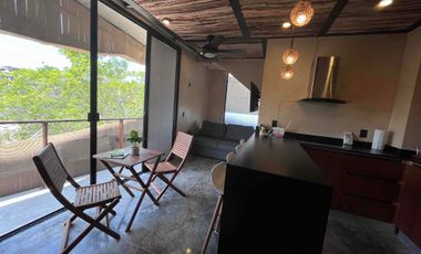 Estudio (loft)  en venta amueblado y equipado, llave en mano a 5 min de la playa y a 2 cuadras de Av Kukulcanel  acceso es con calle pavimentada
