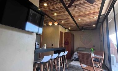 Estudio (loft)  en venta amueblado y equipado, llave en mano a 5 min de la playa y a 2 cuadras de Av Kukulcanel  acceso es con calle pavimentada