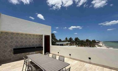 DESARROLLO EN LA PLAYA DE TELCHAC, CASA FRENTE AL MAR