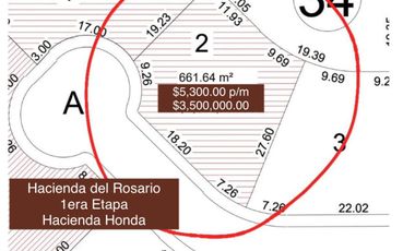 Terreno en venta en Hacienda del Rosario, Torreón, Coahuila de Zaragoza