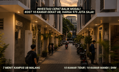 Rumah Kost Full Furnished Cuma 7 Menit Dari Kampus UB Malang