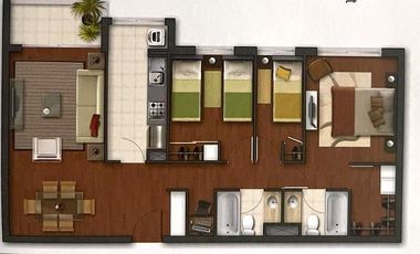 Sector Estadio Español, 74 m2, 3D-2B