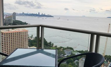 ให้เช่าคอนโดหรูวิวทะเล The Riviera Wongamat Beach Pattaya 1 Bedroom 45 Sq.m.  High Floor Walking Distance to the Beach Near Terminal 21 Pattaya