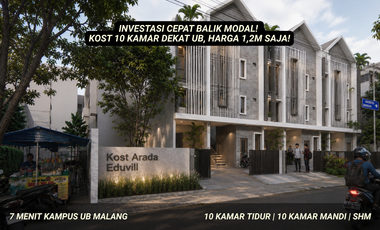 Rumah Kost Dekat UB Malang Cuma 1M an Fully Furnished