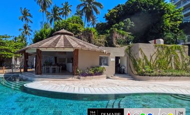 Villa Alejandra, departamento de lujo en venta, acceso a playa y muelle propio, Acapulco.