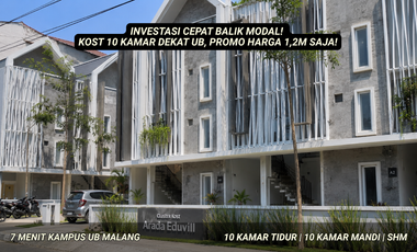 Rumah Kost 1,2M Fully Furnished 5 Menit Kampus UB Malang