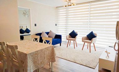Se arrienda departamento full amueblado con ascensor, ubicado en primer piso en Condominio Barlovento 3 en Brisa del Sol en Talchauano.