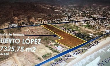 EN VENTA LOTE FRENTE AL MAR PUERTO LOPEZ MANABI ECUADOR