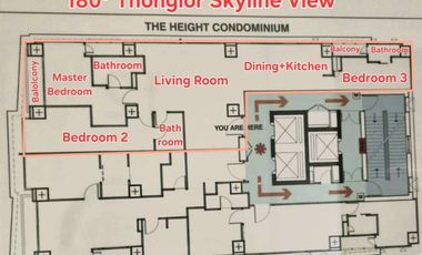 180-degree Thonglor Skyline view!! Pet Friendly 3 Bedrooms 3 Bathrooms 136.92 Sq.m Condo for sale at The Height Thonglor
