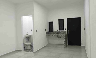 Mini loft con baño privado, area de cocina y estacionamiento.