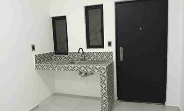Mini loft con baño privado, area de cocina y estacionamiento.