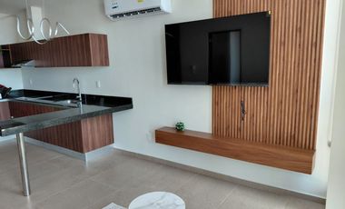 RENTA DEPA NUEVO AMUEBLADO CON GENIAL VISTA PISO 12 EN AVE.TULUM