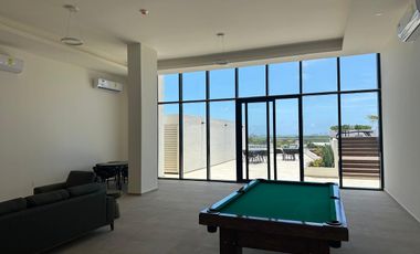 RENTA DEPA NUEVO AMUEBLADO CON GENIAL VISTA PISO 12 EN AVE.TULUM