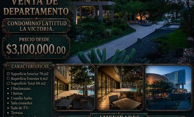 VENTA DEPARTAMENTO NUEVO, CONDOMINIO LATITUD LA VICTORIA, QUERETARO