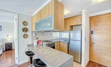Arriendo departamento amoblado 1D 1B Costas de Montemar Concon estacionamiento bodega piscina