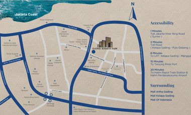 Jual Gedung Gading Business Park Kelapa Gading (Seberang Mal Artha Gading), Jakarta Utara, Kawasan Strategis, Premium, Modern, Nego