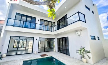 FOR SALE VILLA BRAND NEW FULL FURNISHED WITH LARGE SWIMMING POOL AT PERERENAN