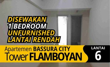 Sewa 1 Bedroom Kosongan Lantai Rendah Apartemen Bassura City