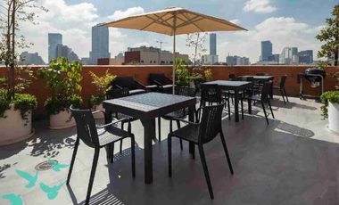 Departamento con terraza privada en San Rafael | Serapio Rendón 21 Entrega inmediata