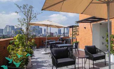 Departamento con terraza privada en San Rafael | Serapio Rendón 21 Entrega inmediata
