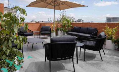 Departamento con terraza privada en San Rafael | Serapio Rendón 21 Entrega inmediata