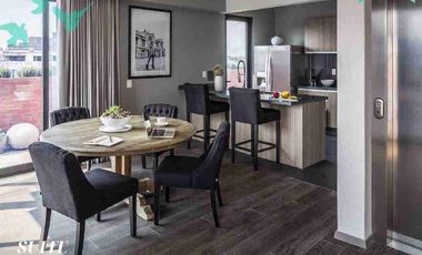 Departamento de lujo cerca de Reforma 122.95 m² + balcón privado  Entrega inmediata