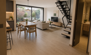 Townhouse triplex con jardín y bodega habitable – Ñuñoa