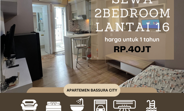 2BR sewa full furnished rapih, murah apartemen bassura city