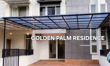 Dijual Rumah Golden Palm residence, 6x12.5, 75 m2, 2.5 lt, 3+1 kt, 2 +1 km, pam, shm, pln. 4.400 watt, full furnish