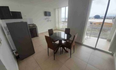Alquilo Departamento SemiAmoblado de 1 Dormitorio en Piso 3 con Ascensor, en Los Condominios CAMBORIU, frente al COLEGIO RUBIRA, en EL CENTRO DE  SALINAS